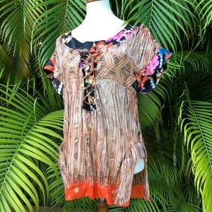 Roberto cavalli silk tunic top